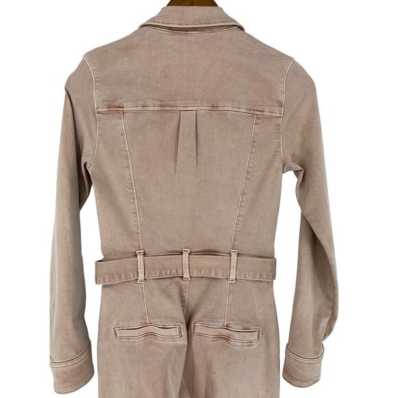 Paige Anthropologie Anessa Long Sleeve Jumpsuit in Vintage Rouge Glow - Picture 9 of 10